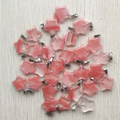 Gute qualität Verschiedene naturstein mix stern charms anhänger für diy schmuck zubehör machen 50 teile/los Großhandel