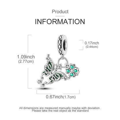 Neu im 925er-Sterlingsilber, grüne Charms, Perlen, Frosch, Kleeblatt, Schildkröte, Anhänger, Schmuck, passend für Original-925-Armbänder für Frauen, DIY-Geschenk
