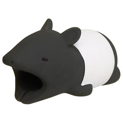 Datenkabel Schutzhülle Kabelaufwicklung Niedlicher Tierbiss Kabelschutz für iPhone Panda Bites Puppe Modellhalter