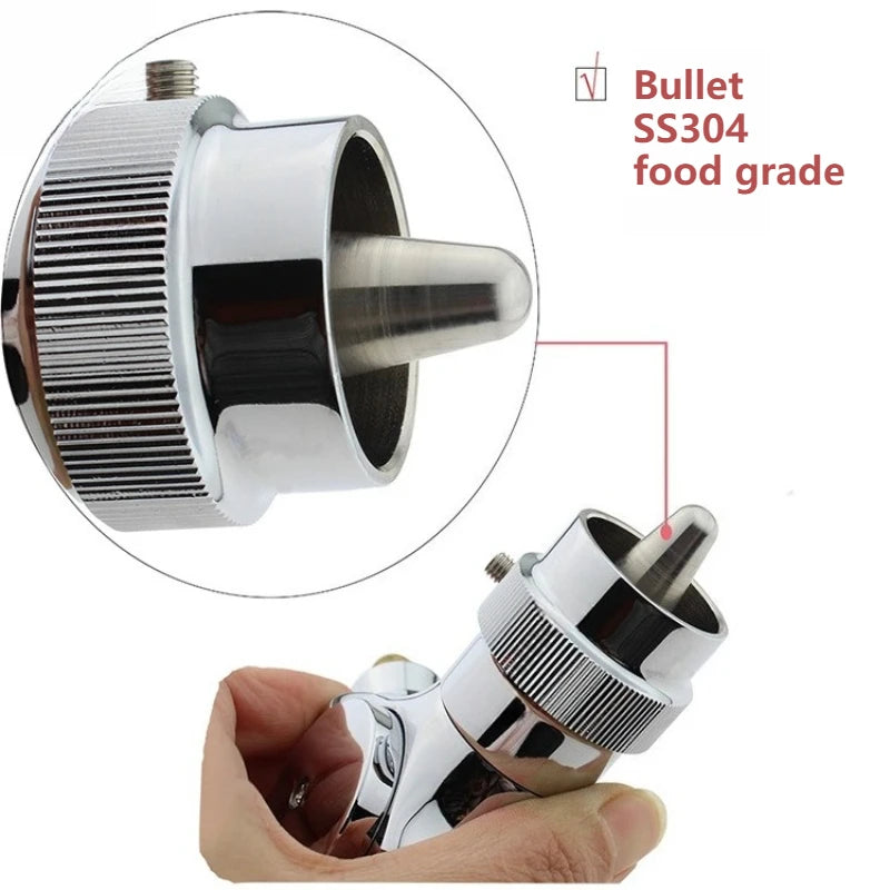 Zugbierhahn, versilbert, verstellbare Durchflusskontrolle, 30 mm Gewindeschaft, G5/8 langer Griff, Kugelhahn, selbstgebrautes Schlauchzubehör