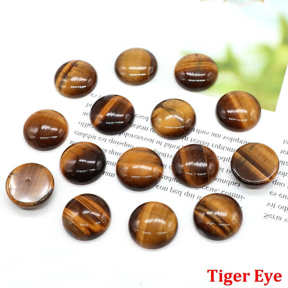 5 teile/los Natürliche Stein Cabochon Spacer 6 8 10 12 14 16 18 20 25mm Runde Cabochons Cameo für DIY Schmuck Zubehör