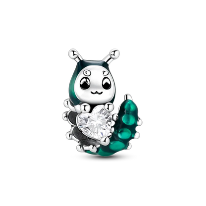 Anhänger aus 925er-Sterlingsilber, grüne Serie, Blumenbaum, Apfel-Anhänger, DIY, feine Perlen, passend für Original-Charms-Armbänder, Damenschmuck, Diy