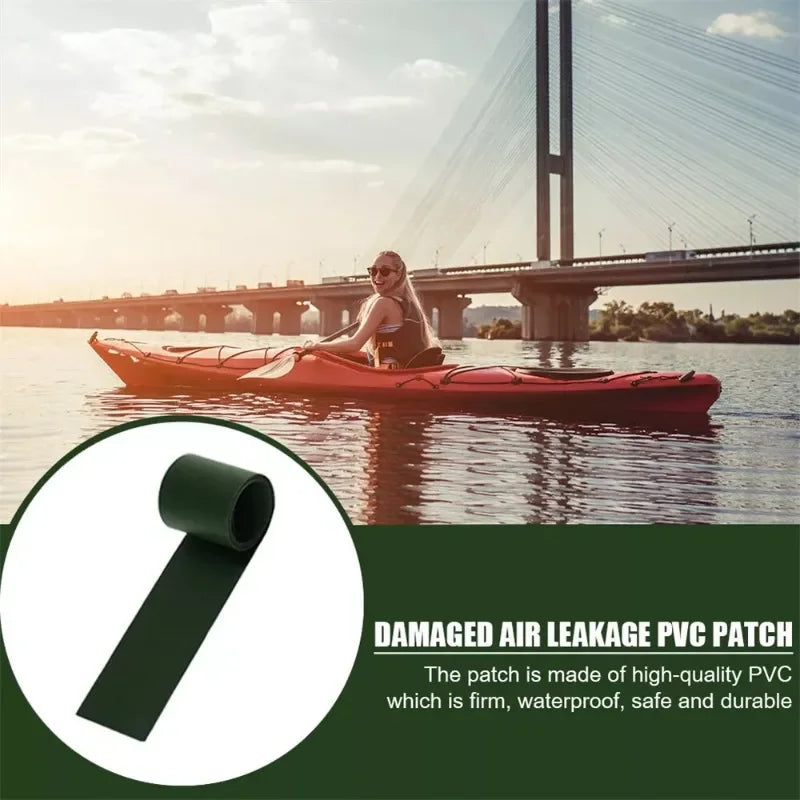 1/4x 100x5cm PVC-Reparaturpflaster für Schlauchboote, Kajaks, Beiboote, spezielles Reparaturwerkzeug, Reparaturband für Pool-Gummiboote