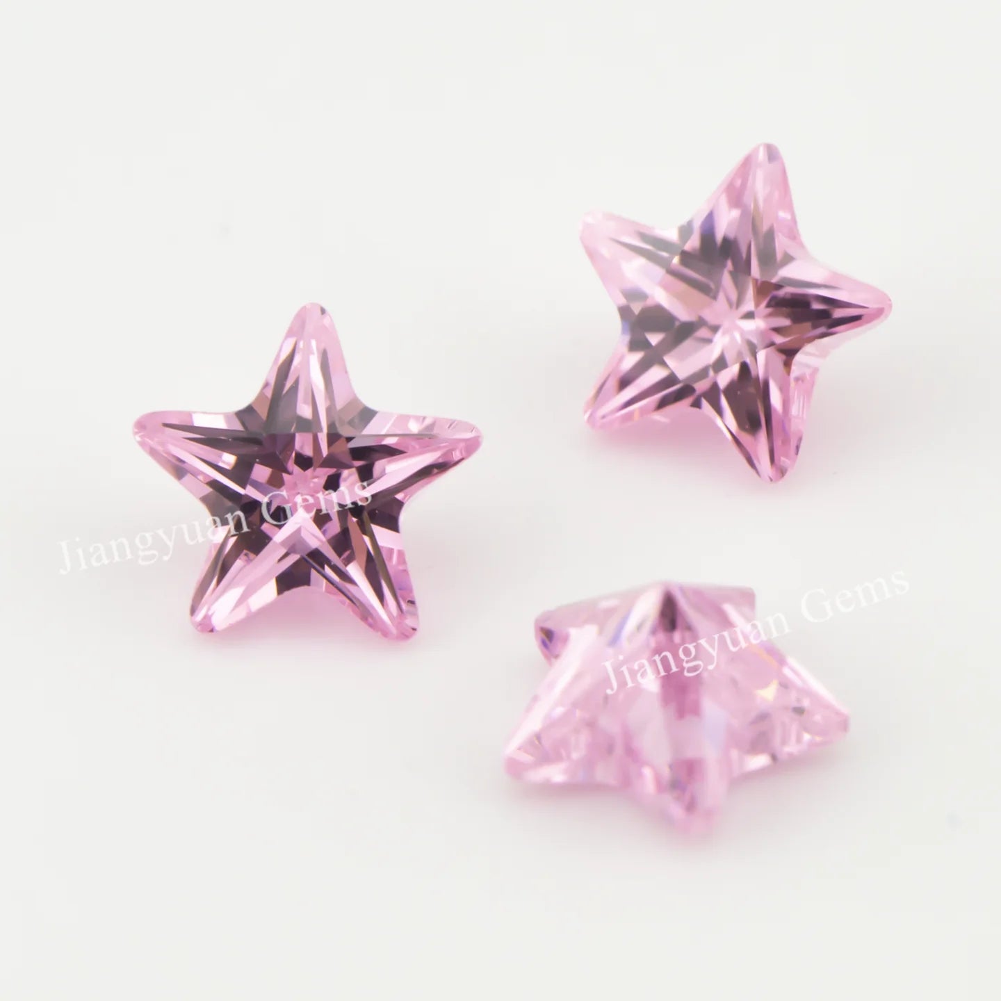 Größe 3x3mm ~ 10x10mm 5A Zirkon Sternform Verschiedene Farben Zirkonia Stein Lose CZ Synthetischer Edelstein für die Schmuckherstellung