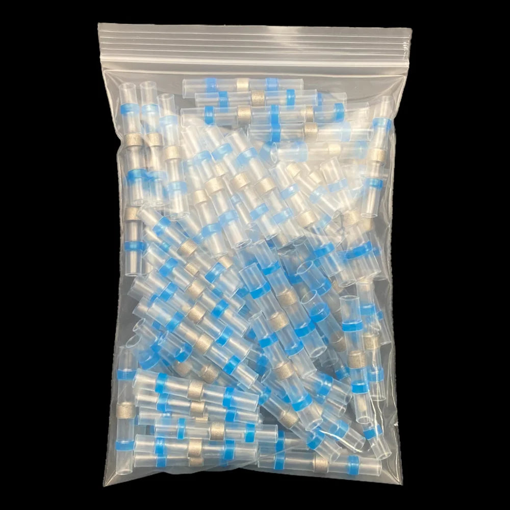 50/100/200PCS Schrumpf Anschlüsse Hülse Rohr Terminals Elektrische Butt Splice Draht Stecker Splice Solder Isolierte kabel