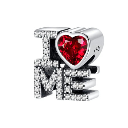 Romantischer 925 Sterling Silber Liebesschlüssel Herz-zu-Herz Charm für DIY Armband Halskette Verlobung Party Geschenke