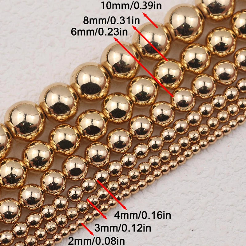 Natürliche Hämatit Stein KC Gold/Silber Farbe Überzogene Perlen Runde Lose Perlen Für Schmuck Machen DIY Armbänder Halskette Zubehör