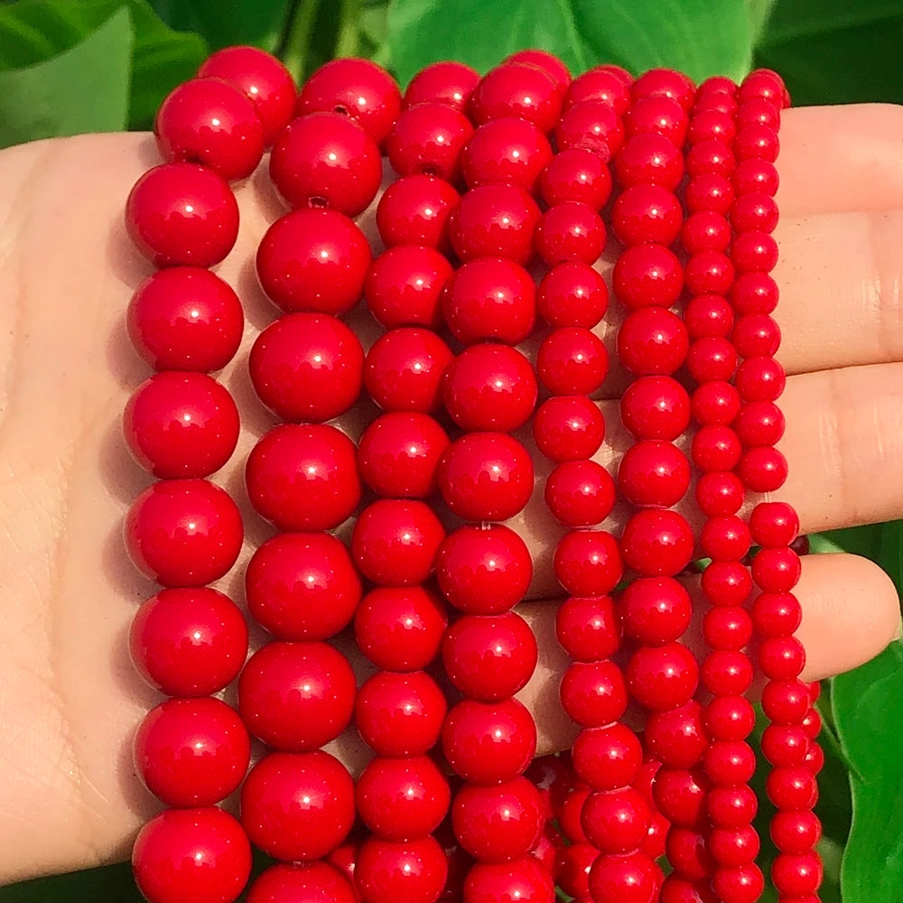 Naturstein Rose Rosa Quarz Kristall Runde Lose Perlen 15''Strang 4 6 8 10 12 MM Pick Größe für Schmuck Machen Diy Armband