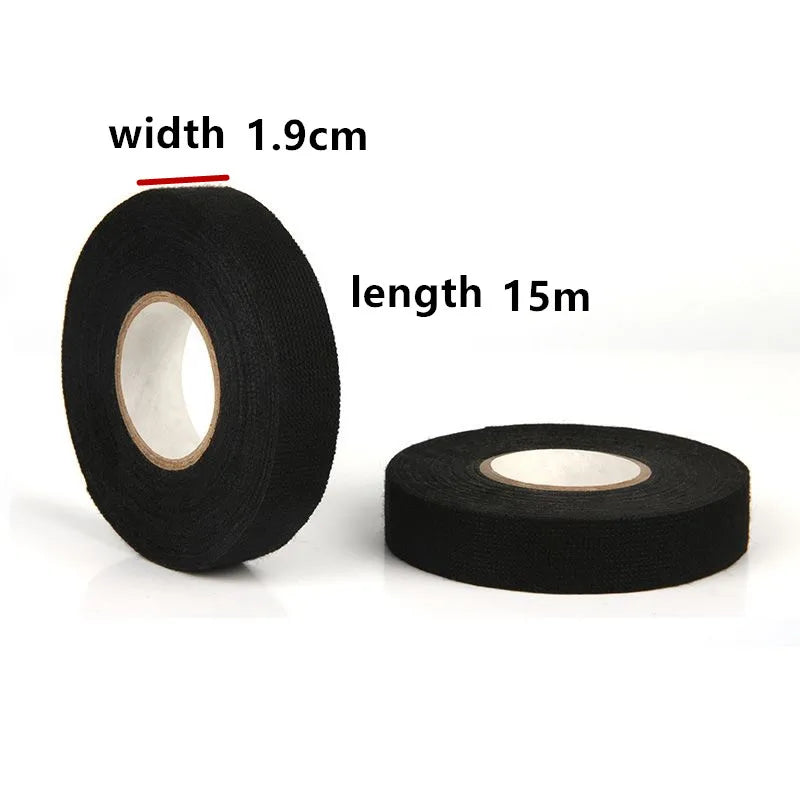 Elektrisches Isolierband, hitzebeständiges Kabelbaumband, 19 mm, Kabelbaum für Autos, Kabelbaum, Schutz, wasserdichtes Klebeband, Klettband