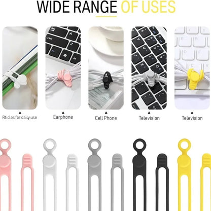 6–120 Stück wiederverwendbare Kabelbinder, flexible Kabel-Organizer-Gurte für Zuhause, Büro, Reisen und elektronische Geräte, Kabelmanagement