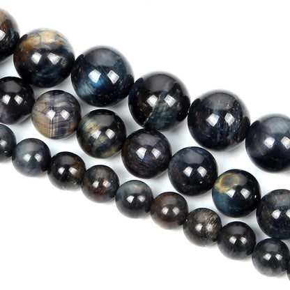 Natursteinperlen, mehrfarbig, Tigerauge, lose Distanzperlen für die Herstellung von Armbändern, Schmuck, DIY-Zubehör, Auswahlgröße 4/6/8/10/12 mm