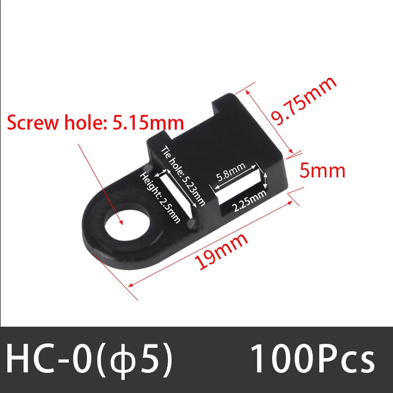 50/100pcs Kabelbinder halterungen Sitz fester Sitz Draht wallens attel Typ Kunststoff halter weiß schwarz stm HC-2 HC-4 Datenleitung wickler