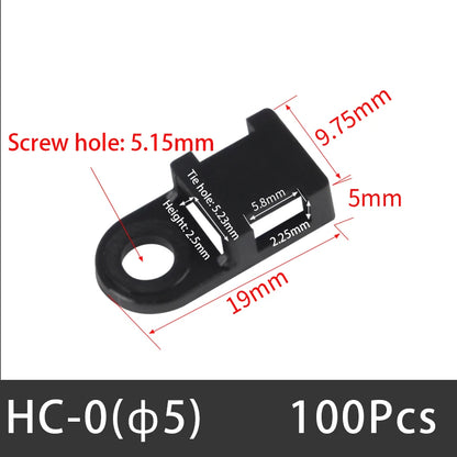 50/100pcs Kabelbinder halterungen Sitz fester Sitz Draht wallens attel Typ Kunststoff halter weiß schwarz stm HC-2 HC-4 Datenleitung wickler