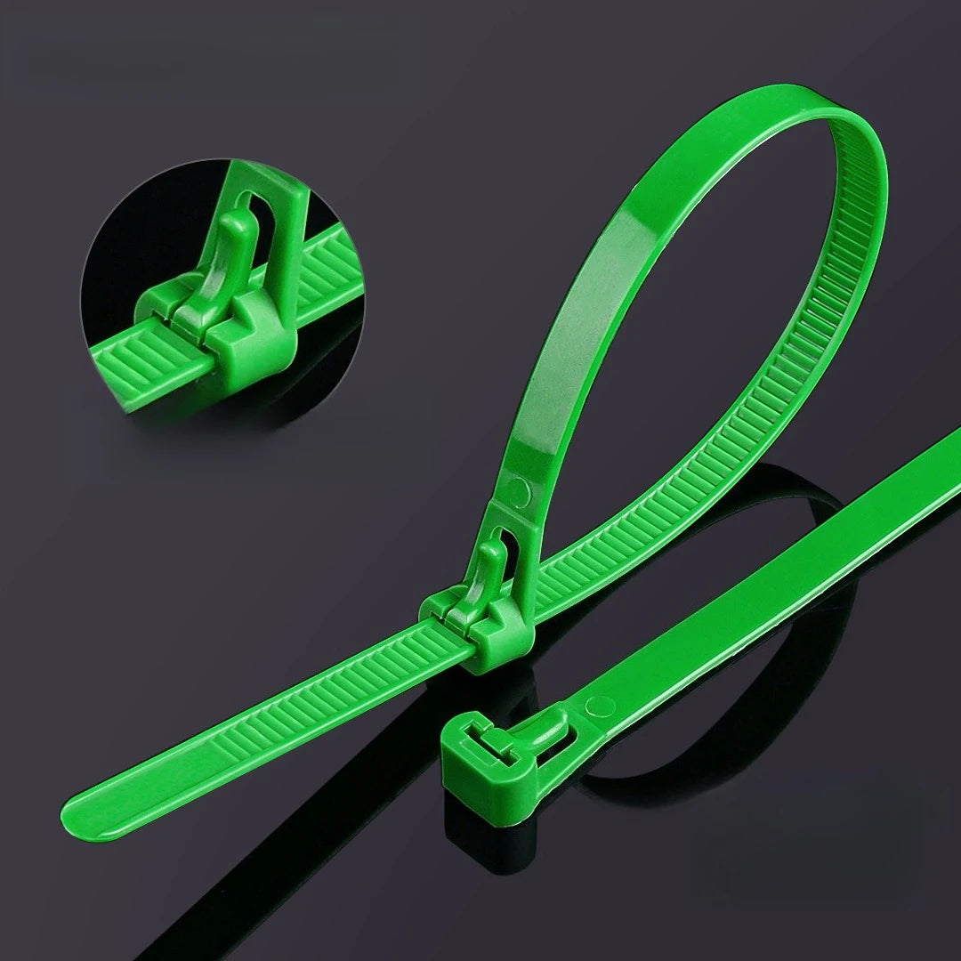 4/5 mm x 150 mm Nylon-Kabelbinder, 50/100 Stück, wiederverwendbar, selbstsichernde Kunststoff-Drahtwickelgurte, Bündel-Organizer