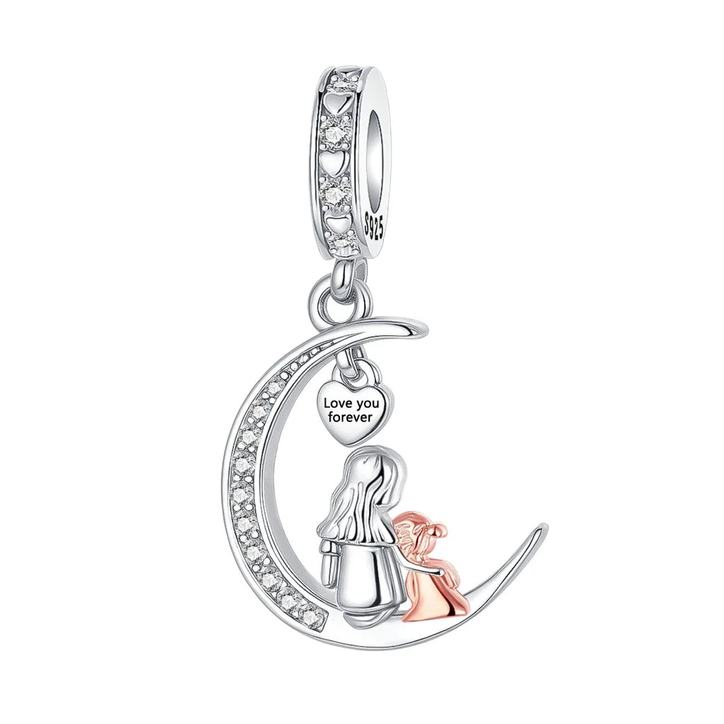 925 Sterling Silber Baum Blume Liebe für immer Familie Bead Pandent Charm Fit 4 MM Loch Durchmesser Armband DIY Bead Frau schmuck Geschenk