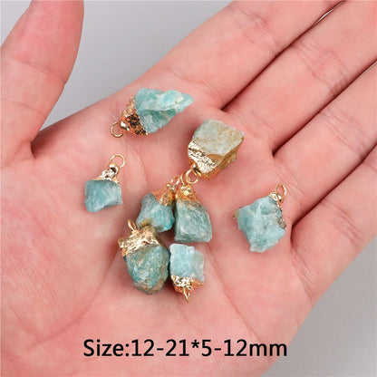 5 stücke Natürlichen Rauhen Stein Anhänger Unregelmäßige Form Healing Amethysten Labradorit Agat Quarz Anhänger Für DIY Handgemachte Halskette