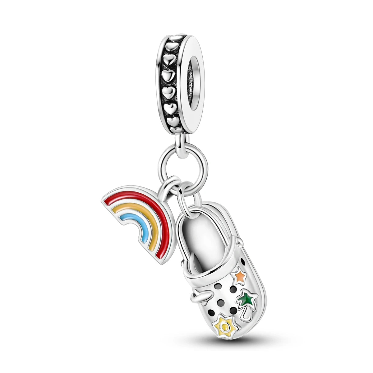 Versilberte bunte Charms-Perlen passen zu Original-Armreif, Einhorn, feuriger Drache, Anhänger, baumelndes Armband, DIY-Frauen-Schmuck, Geschenk