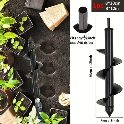 Garten Schnecke Spirale Bohrer Gartenarbeit Blume Pflanzer Erde Bohrer Pflanzung Loch Digger Werkzeug Lose Boden Bohrer Zubehör