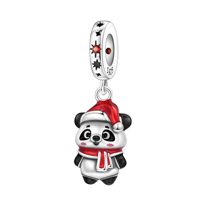 Exquisiter 925 Sterling Silber Panda Chamäleon Waschbär, Koi Welpen Tier-Anhänger Passend für DIY Armband Halskette Premium Party Geschenke