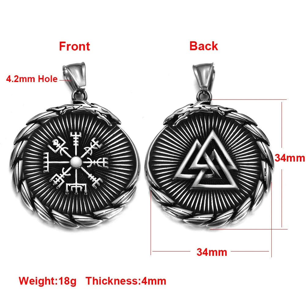 Edelstahl Viking Nordischer Anhänger für Halskette DIY Zubehör Schmuckherstellung Erkenntnisse Männer Charm Supplies Punk Axt