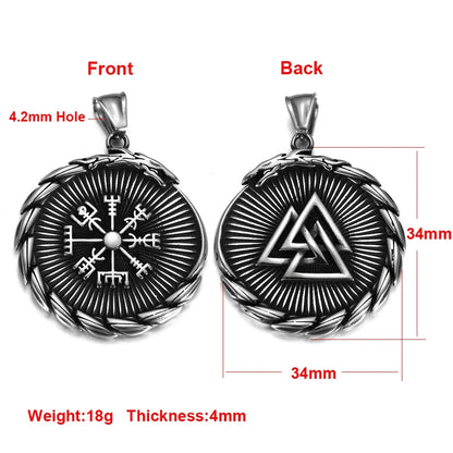 Edelstahl Viking Nordischer Anhänger für Halskette DIY Zubehör Schmuckherstellung Erkenntnisse Männer Charm Supplies Punk Axt