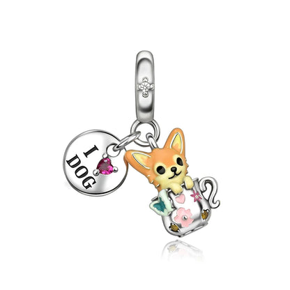 Animal Series Charms aus 925er-Sterlingsilber, Kaninchen, Katze, Pfau, Elefant, Türkei, Hund, passend für DIY-Armbänder, Halsketten, niedliche dekorative Geschenke
