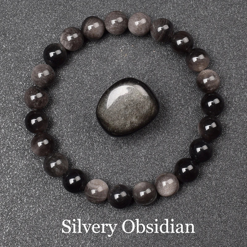 Natürliche Goldene Obsidian Stein Perlen Armband Männer Frauen Goldene Licht Regenbogen Obsidian Rohstein Runde Perle Natürliche Energie Schmuck