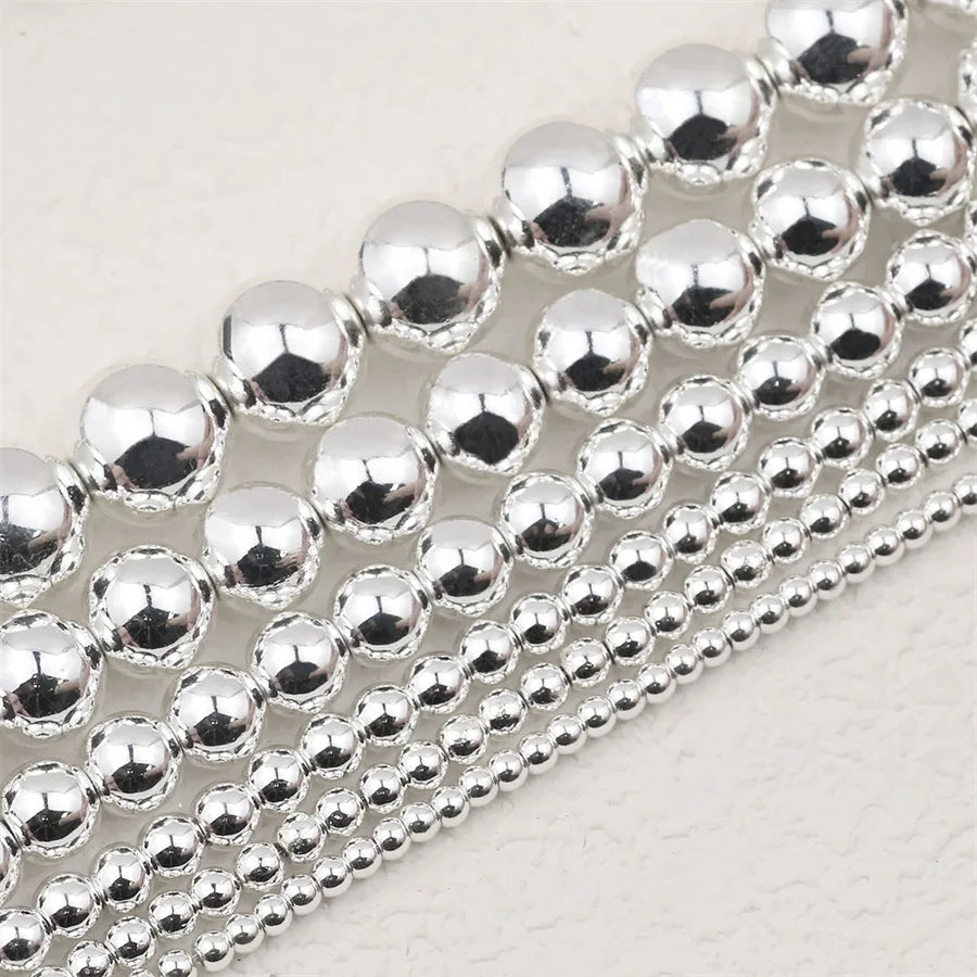 A+ Naturstein, nicht magnetisch, Hämatit, rund, lose Distanzperlen für Schmuckherstellung, DIY-Perlen, Armband, Halskette 2, 3, 4, 6, 8, 10 mm