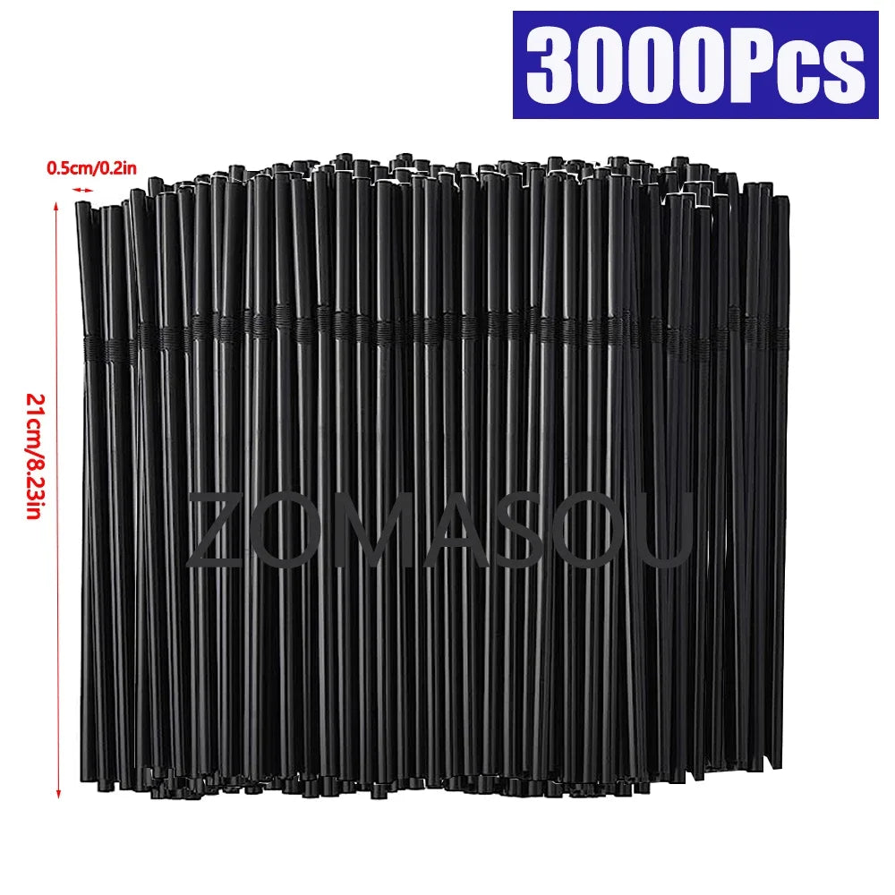 50/3000/5000pcs Trinkhalme bunte Hochzeits feier Milch Tee Bar Küche Cocktail Getränk Stroh nach Hause Cola Stroh Großhandel