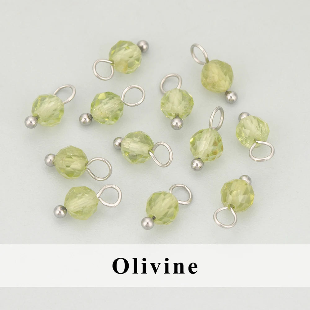 GUFEATHER, 20 Stück/Los, MH25, Schmuckzubehör, Edelstahl, Naturstein, Charms, handgefertigt, DIY-Anhänger, Schmuckherstellung