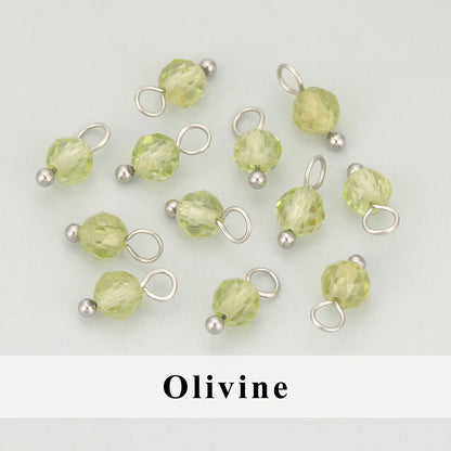 GUFEATHER, 20 Stück/Los, MH25, Schmuckzubehör, Edelstahl, Naturstein, Charms, handgefertigt, DIY-Anhänger, Schmuckherstellung