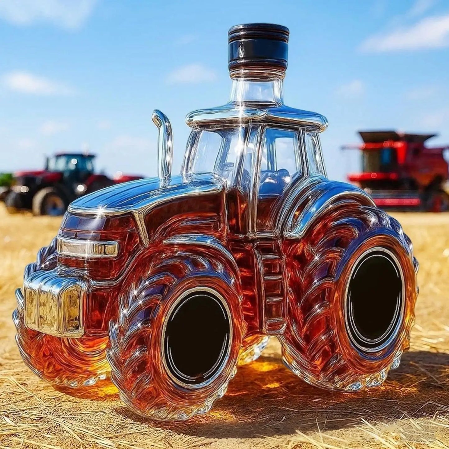 Whiskyflasche, 300 ml, Traktorform, Alkoholspender, Wodka, Whiskyflaschenbehälter für Bourbon, Getränke, Getränke, Familie