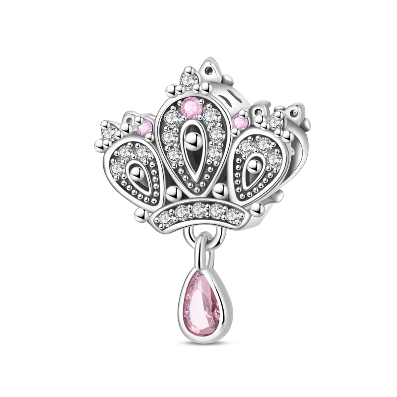 Klassische „King Of The Forest“-Perlen aus 925er-Sterlingsilber und glänzender roségoldener Kronen-Anhänger, passend für Armbänder, wunderschöne Schmuckgeschenke