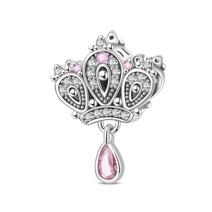 Klassische „King Of The Forest“-Perlen aus 925er-Sterlingsilber und glänzender roségoldener Kronen-Anhänger, passend für Armbänder, wunderschöne Schmuckgeschenke