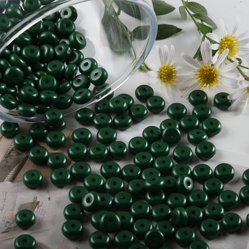 50/100 stücke 3x6mm Neue Glas Seed Bead Abacus Form Spacer Lose Perlen für DIY Schmuck Machen armband Halskette Charms Zubehör