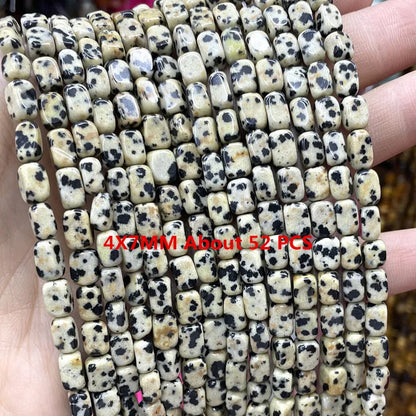Natürliche Stein Dalmatiner Jaspis Runde Würfel Facettierte Rondelle Lose Spacer Perlen Für Schmuck Machen Charms DIY Armbänder Halskette