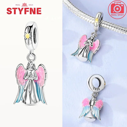 NEUE Silber 925 Elefant Evil Eye Hand Kreuz Herz Blau Zirkon Perlen Charms Fit Original Armband für Frauen Diy Edlen Schmuck geschenk