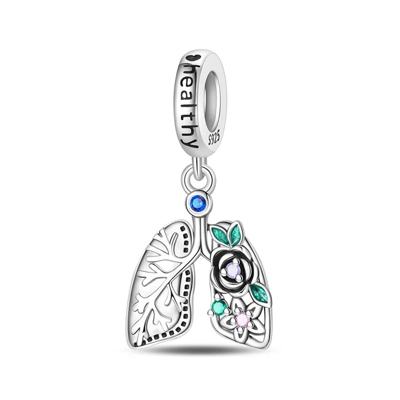 Original 925 Sterling Silber Charm Perlen Medizinische Serie Arzt Krankenschwester Pflege Für Zähne Anhänger Für Armband Edlen DIY Schmuck