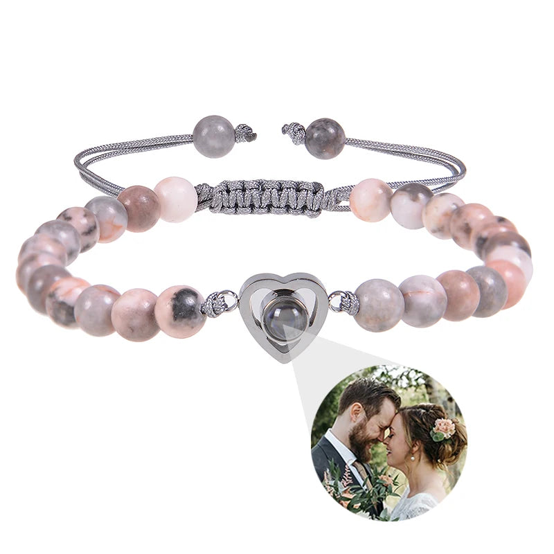 Custom bracelet with picture inside, personalized projection bracelets with photos, picture bracelet, personalized memorial gifts
