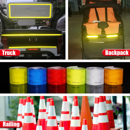 CE DOT-C2 Hochfestes Reflektorband Hochviskose Wasserdichte Sicherheitswarnaufkleber LKW-Anhänger-Fahrrad-Warnbänder