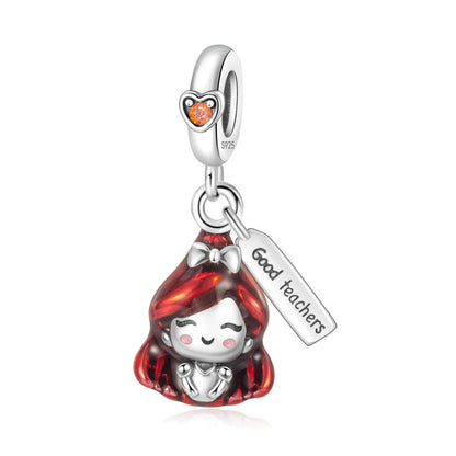 Rote Serie 925er Sterlingsilber Kamera Apfel Herzförmiger Koi Feuerwerkskörper Gott Reichtum Charm Passend für DIY Armband Halskette Partygeschenke