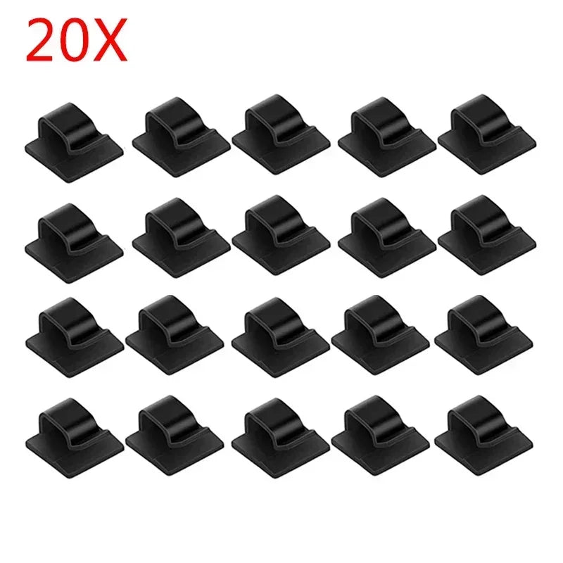 Klemme Draht Organizer Selbstklebende Feste Unmarkierte Draht Clip Punch-freies Desktop Auto Büro Wand Clip Halter Zubehör