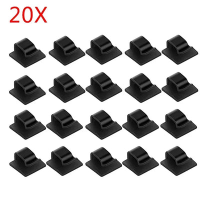 Klemme Draht Organizer Selbstklebende Feste Unmarkierte Draht Clip Punch-freies Desktop Auto Büro Wand Clip Halter Zubehör