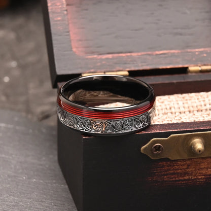 Schwarzer 8 mm Wolframcarbid-Ring für Herren, Ringe, Bague Homme, Pareja de Sundae, Modeschmuck, Eheringe, Verlobungsringe