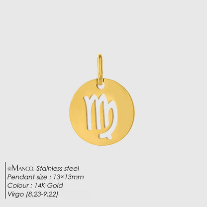 eManco Edelstahl-Skelett mit 12 Sternzeichen, Charm, DIY, Damenmode, Halskette, Schmuck, Zubehör, Herstellung, 48 Stunden Versand