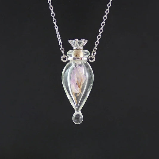 Mode Glas Parfüm Ätherisches Öl Flasche Anhänger DIY frauen Parfüm Wunsch Knochen Asche Lanugo Duft Enhancer Halskette