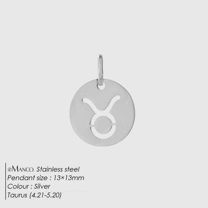 eManco Edelstahl-Skelett mit 12 Sternzeichen, Charm, DIY, Damenmode, Halskette, Schmuck, Zubehör, Herstellung, 48 Stunden Versand