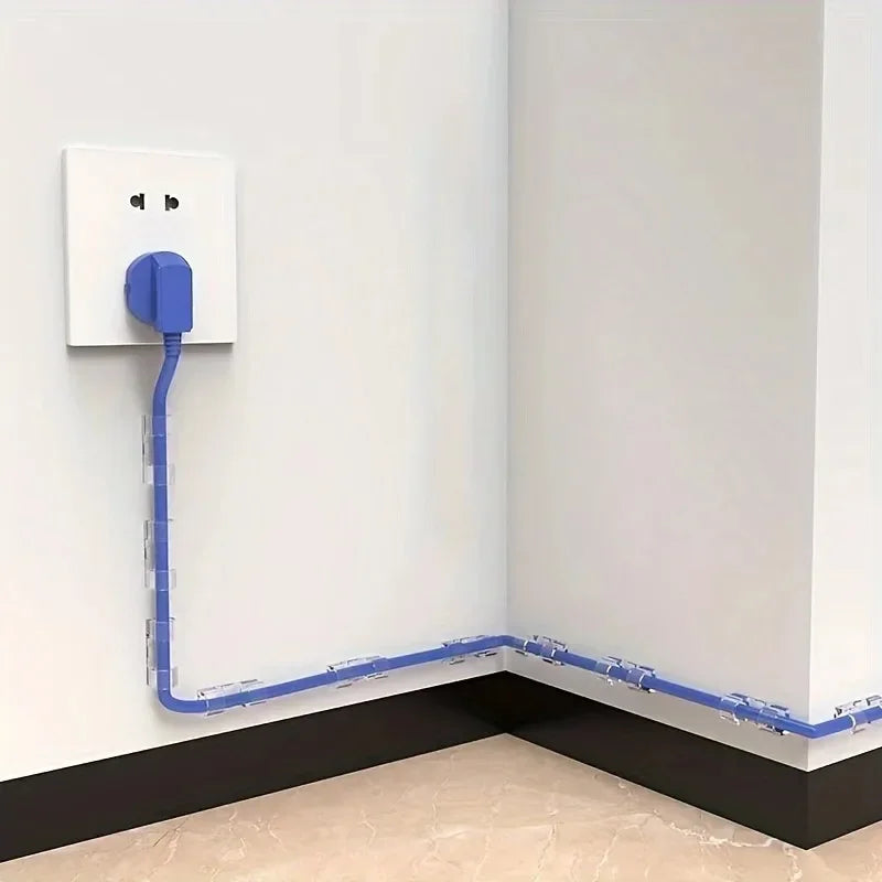 100 Stück Transparente Klebende Kabelclips Ohne Bohren Kabelorganisator für Zuhause Kabelbinder Schnallenhalter Büro Elektronik Kabelmanagement