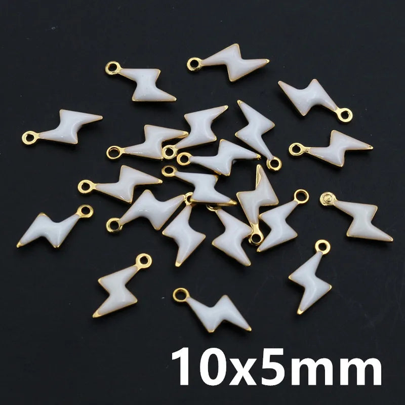 20 Stück Edelstahl Emaille Dolphin Lightning Moon Charms Anhänger für Ohrringe Armband Halskette DIY Schmuck Herstellung Zubehör