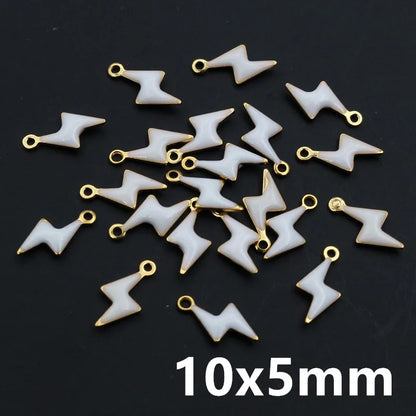 20 Stück Edelstahl Emaille Dolphin Lightning Moon Charms Anhänger für Ohrringe Armband Halskette DIY Schmuck Herstellung Zubehör